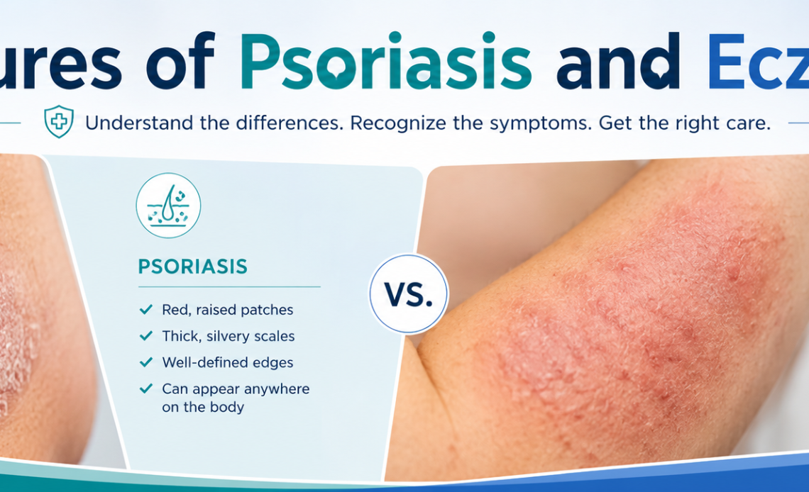 pictures of psoriasis and eczema